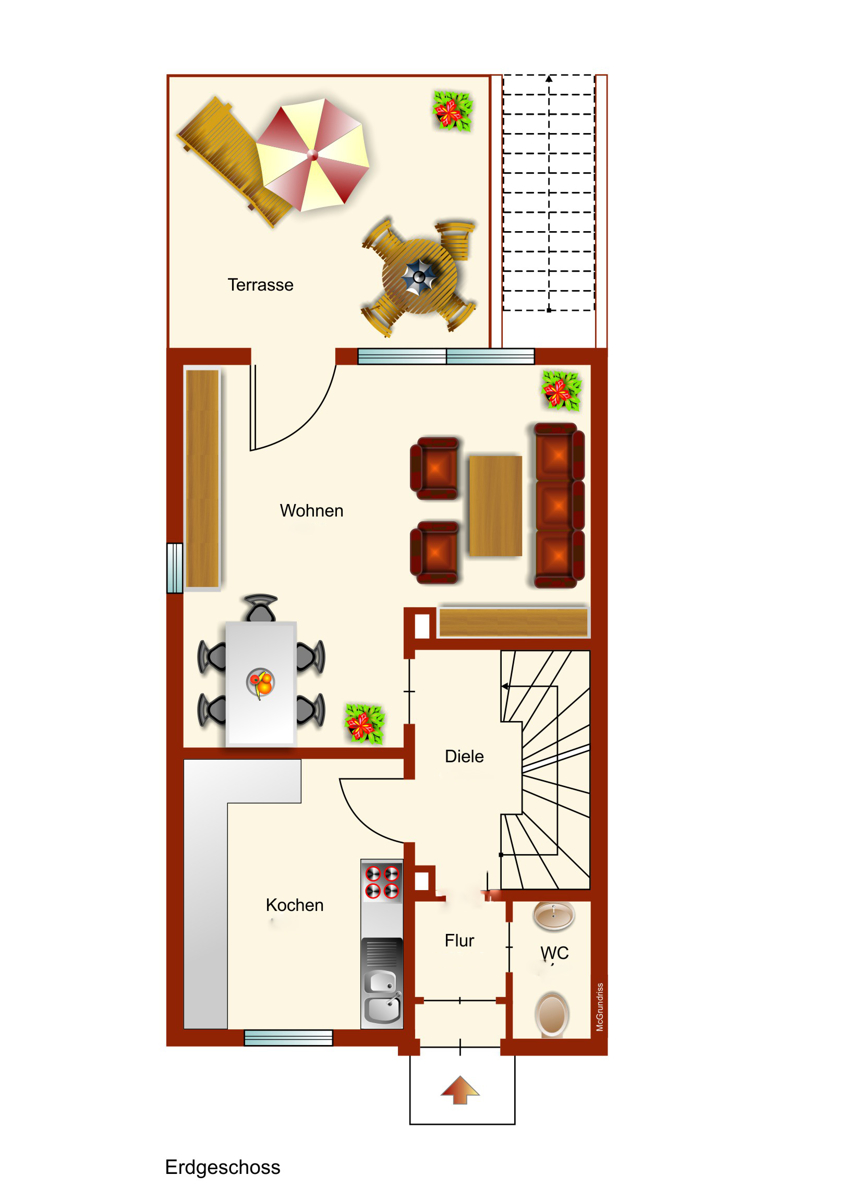 Erdgeschoss Reihenmittelhaus Kaufbeuren
