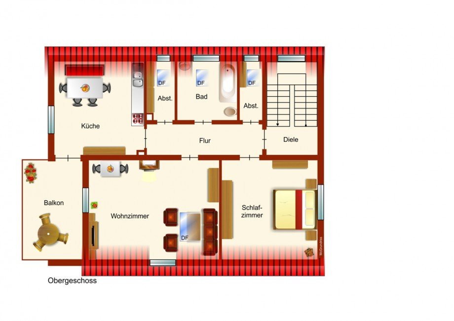 Obergeschoss Zweifamilienhaus Osterzell