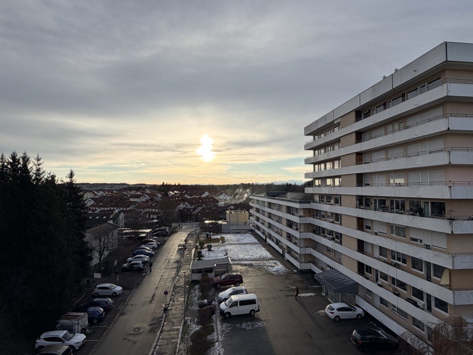 Blick vom Balkon Etagenwohnung Kaufbeuren