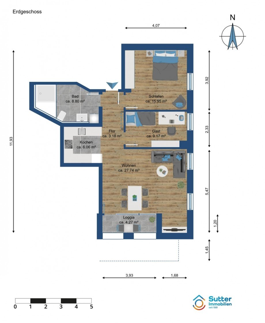 Grundriss Etagenwohnung Kaufbeuren