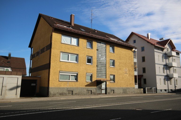 Eingangsseite Kempten - Kempten Erdgeschosswohnung 1,5 Zimmer-Eigentumswohnung direkt am Adenauerring.