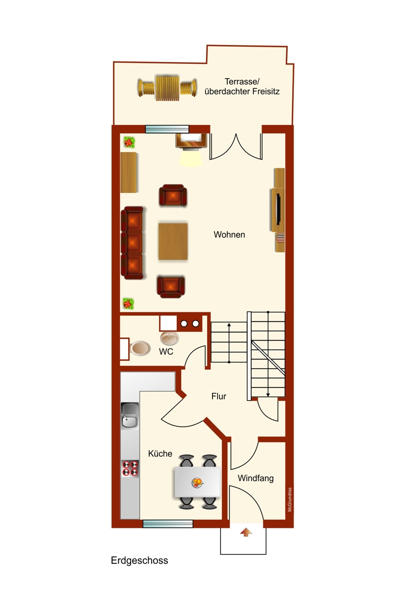 Erdgeschoss Reihenmittelhaus Kaufbeuren