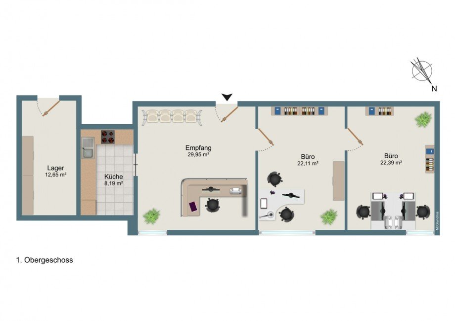 Grundriss B�rofl�che Kaufbeuren