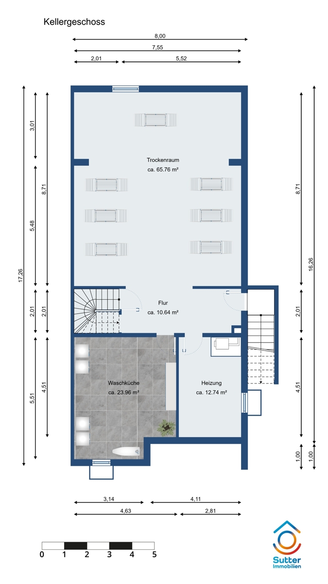 Kellergeschoss Doppelhaush�lfte Kaufbeuren