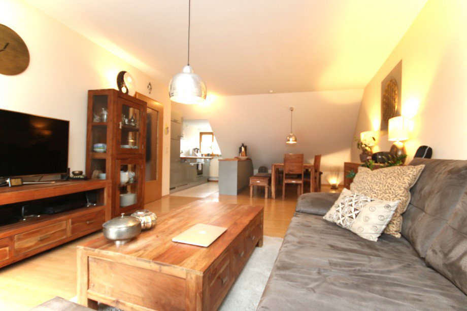 Wohnzimmer Dachgeschosswohnung Kaufbeuren