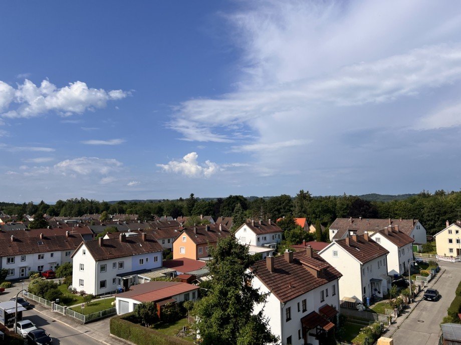 Blick vom Balkon Etagenwohnung Kaufbeuren
