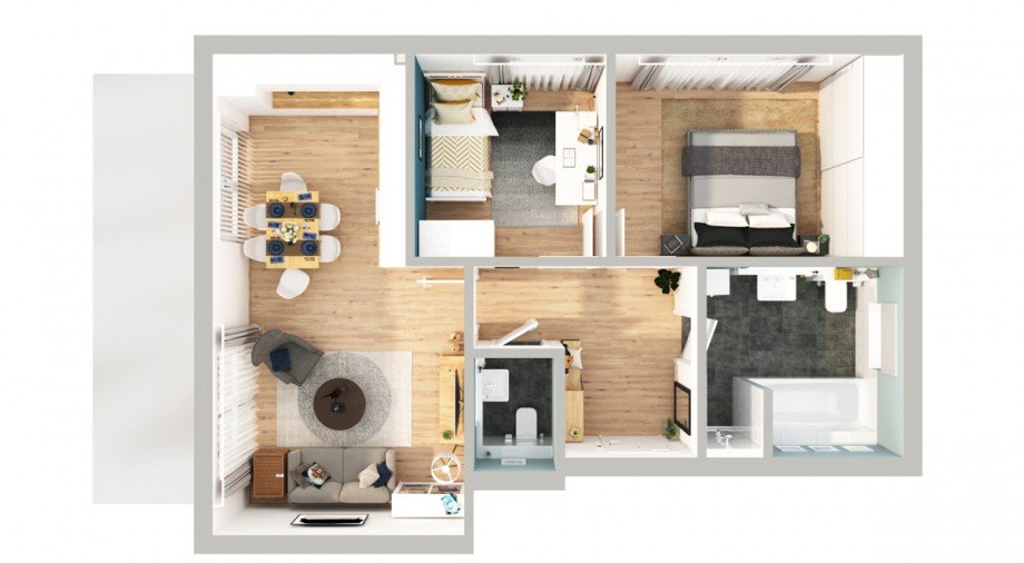 Grundriss Erdgeschosswohnung Aitrang