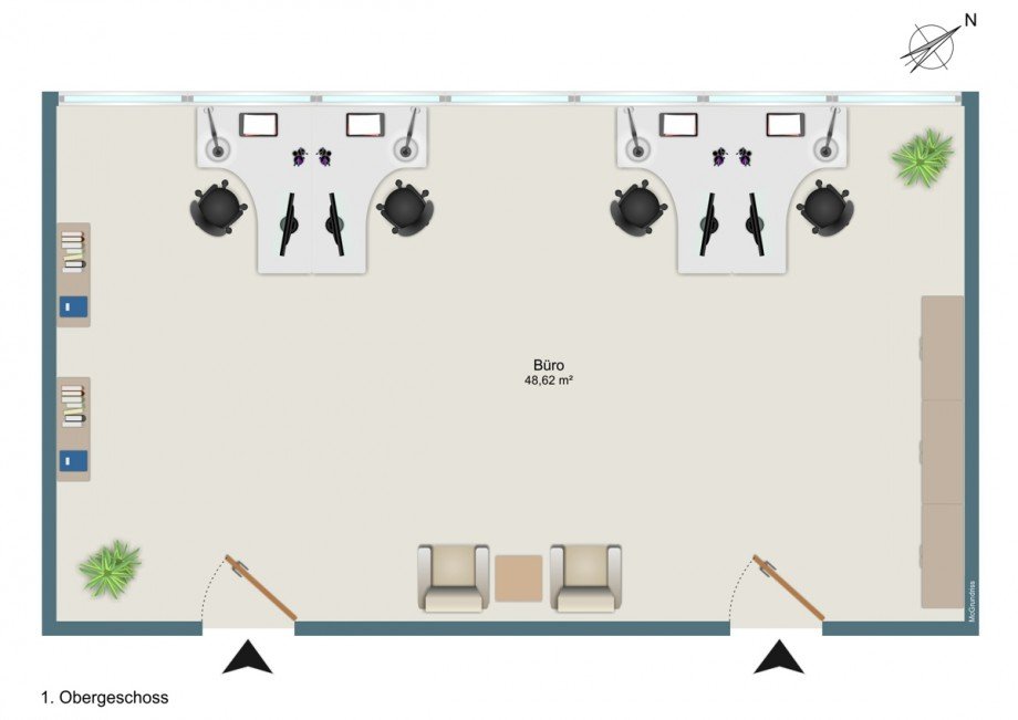 Grundriss B�rofl�che Kaufbeuren