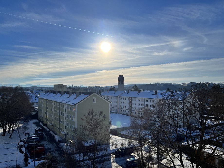 Blick vom Balkon Etagenwohnung Kaufbeuren