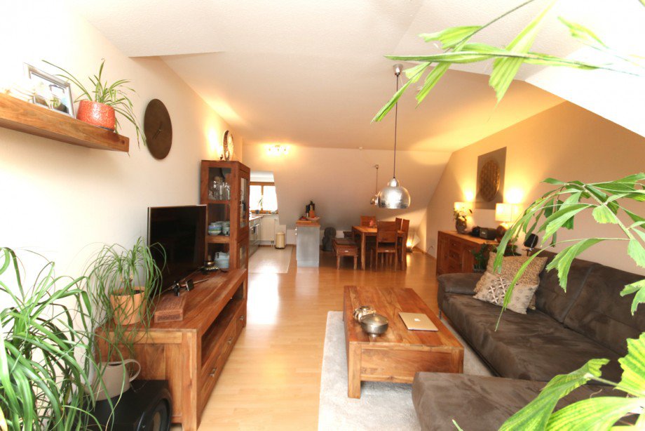 Wohnzimmer Dachgeschosswohnung Kaufbeuren