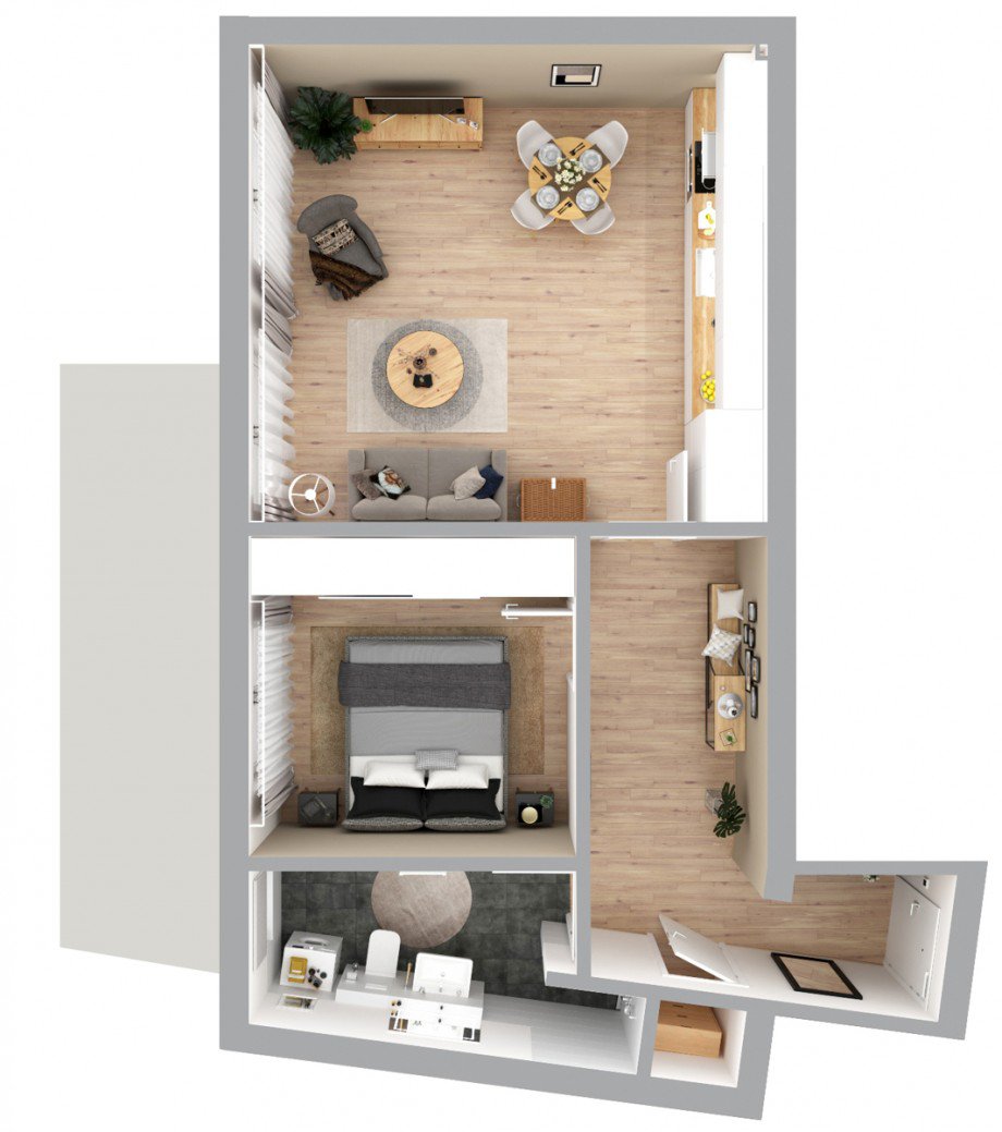 Grundriss Erdgeschosswohnung Aitrang