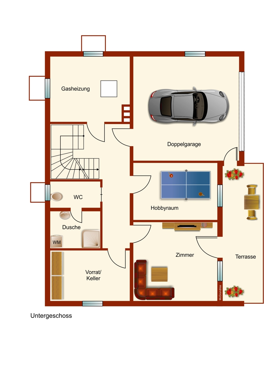 Untergeschoss Einfamilienhaus Oberg�nzburg