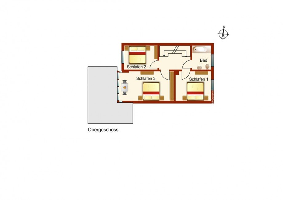 1. Obergeschoss Reiheneckhaus Kaufbeuren