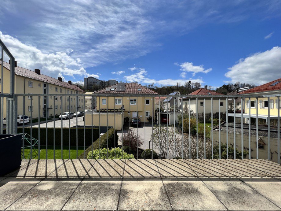 Blick vom Balkon Doppelhaush�lfte Kaufbeuren