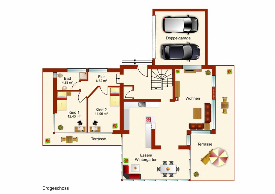 Erdgeschoss Einfamilienhaus Pforzen