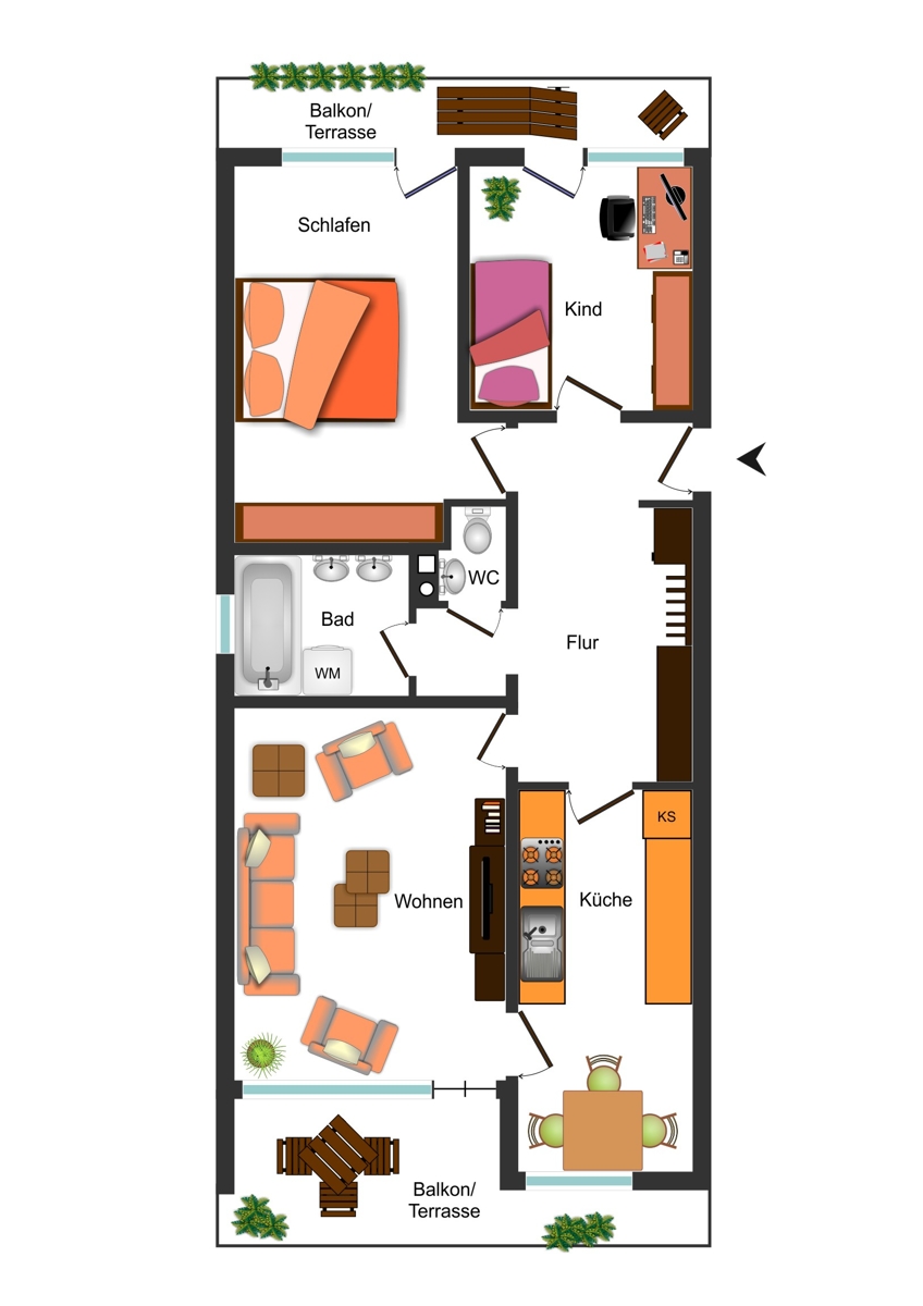 Grundriss Etagenwohnung Kaufbeuren