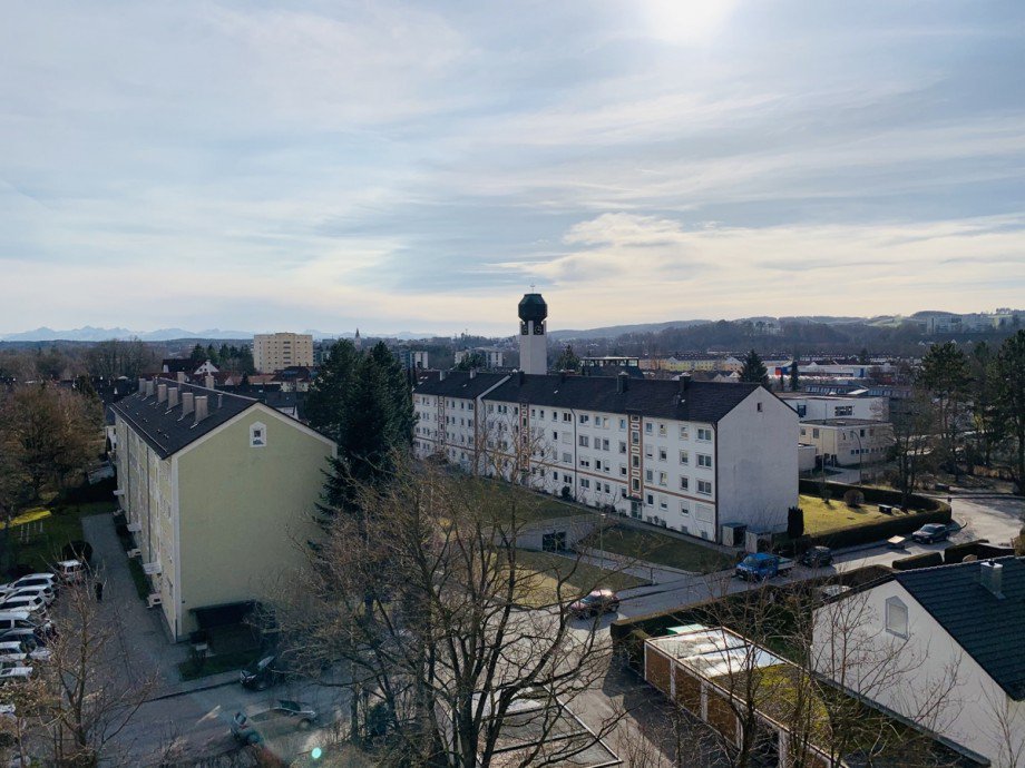 Blick vom Balkon Etagenwohnung Kaufbeuren