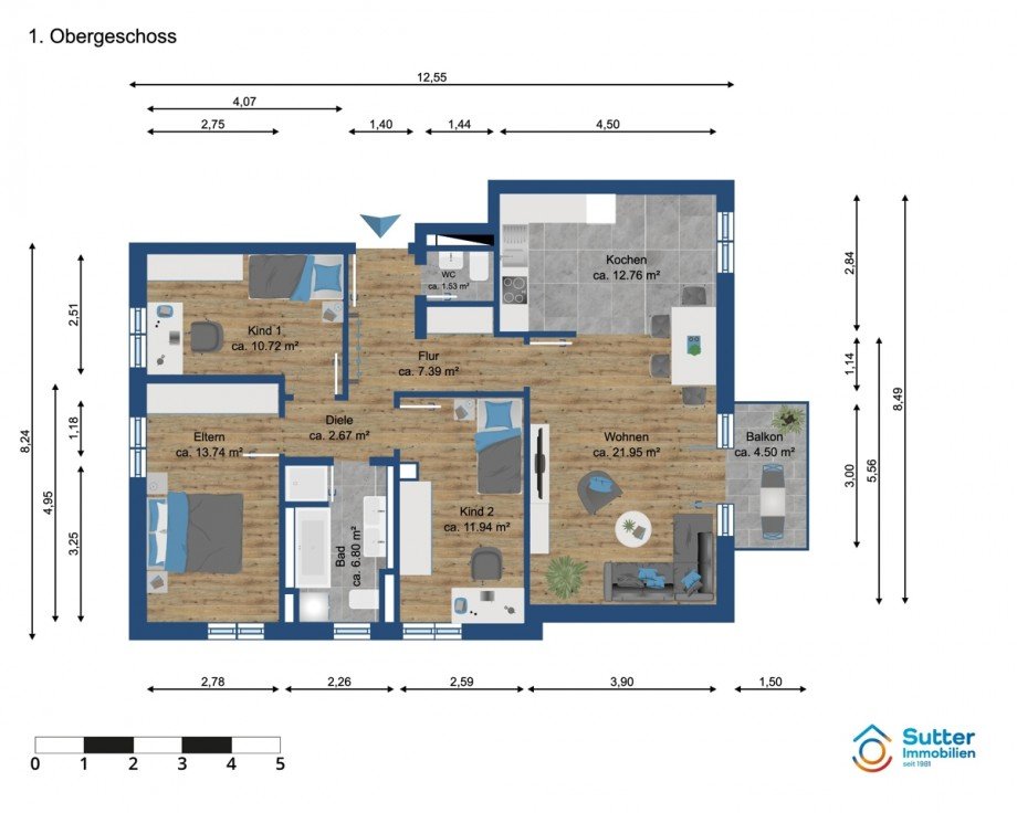 DB-2150_PLGrundriss1.ObergeschossHausA1(1) Etagenwohnung Kaufbeuren