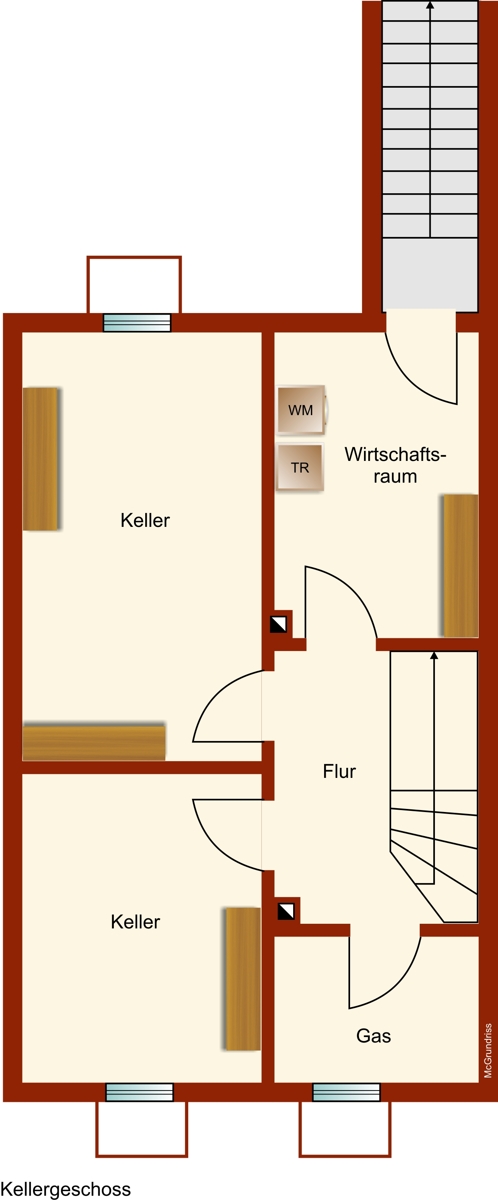 Kellergeschoss Reihenmittelhaus Kaufbeuren