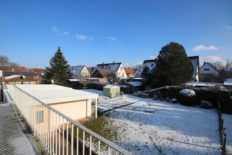 Blick vom Balkon Doppelhaush�lfte Kaufbeuren