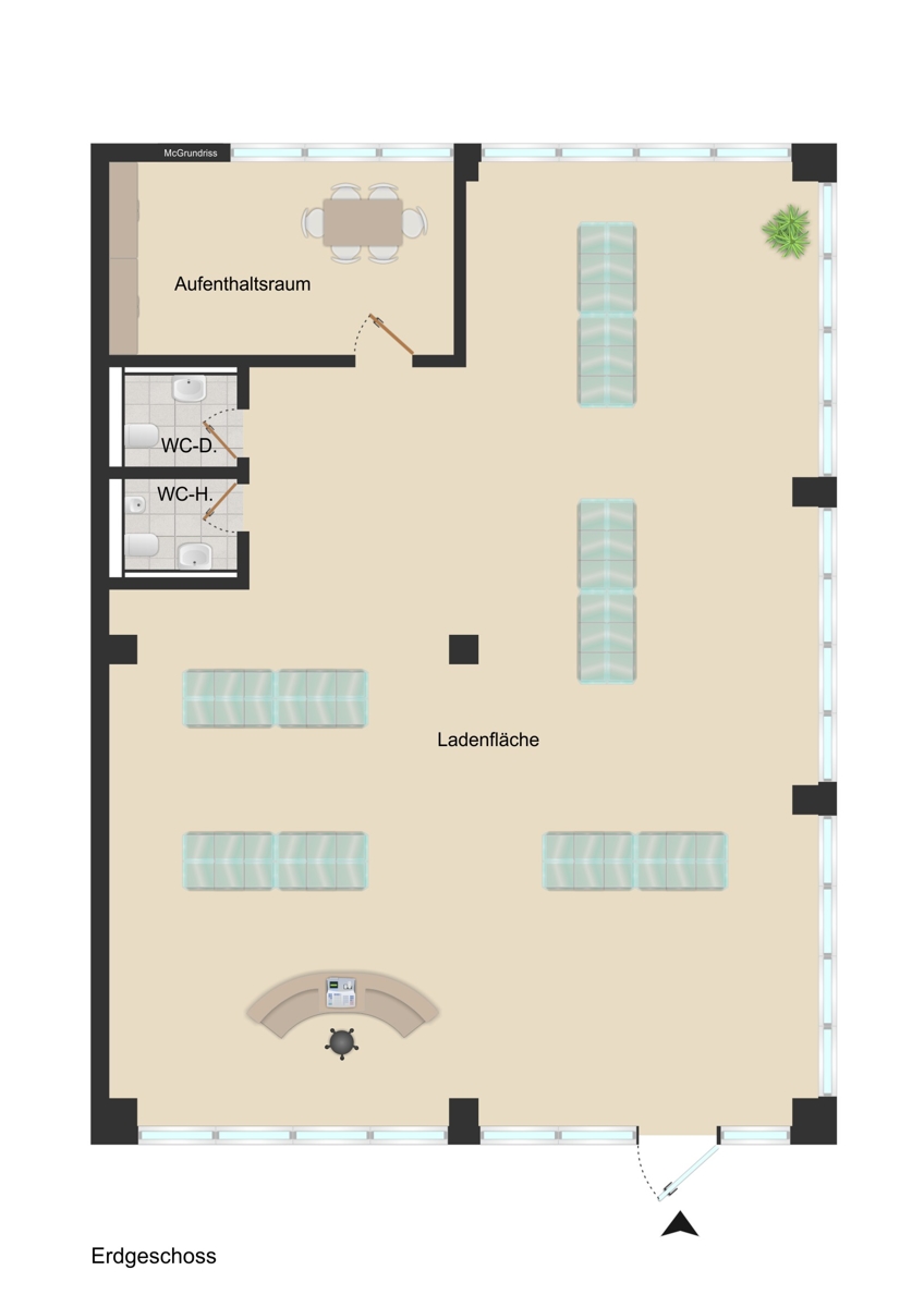 Grundriss B�rofl�che Kaufbeuren