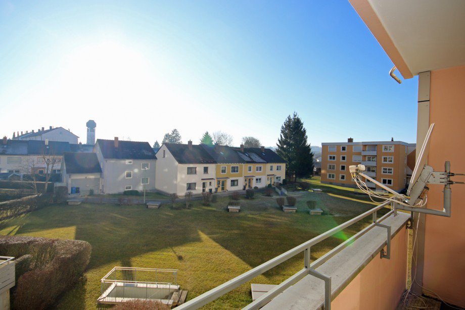 Blick vom Balkon Etagenwohnung Kaufbeuren