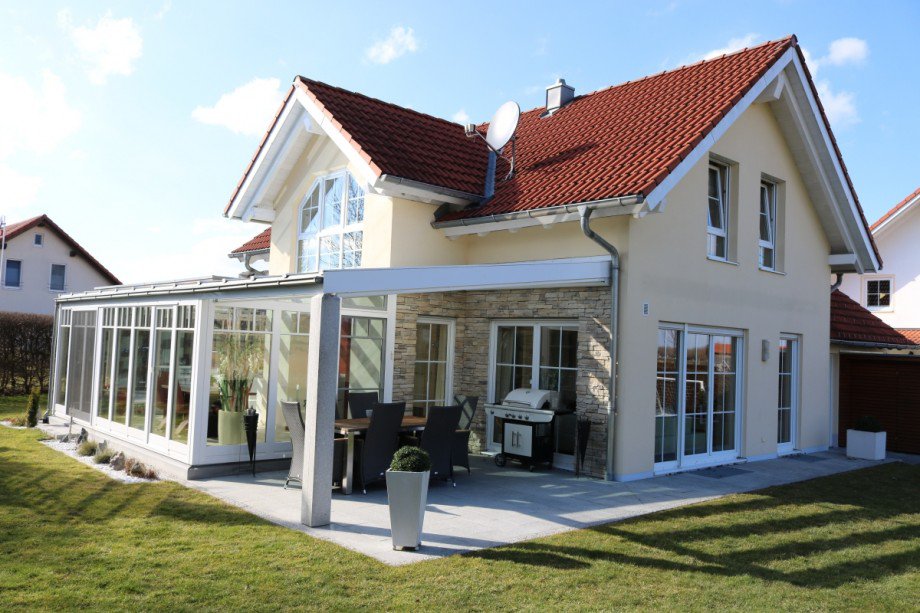 Gartenansicht Einfamilienhaus Pforzen