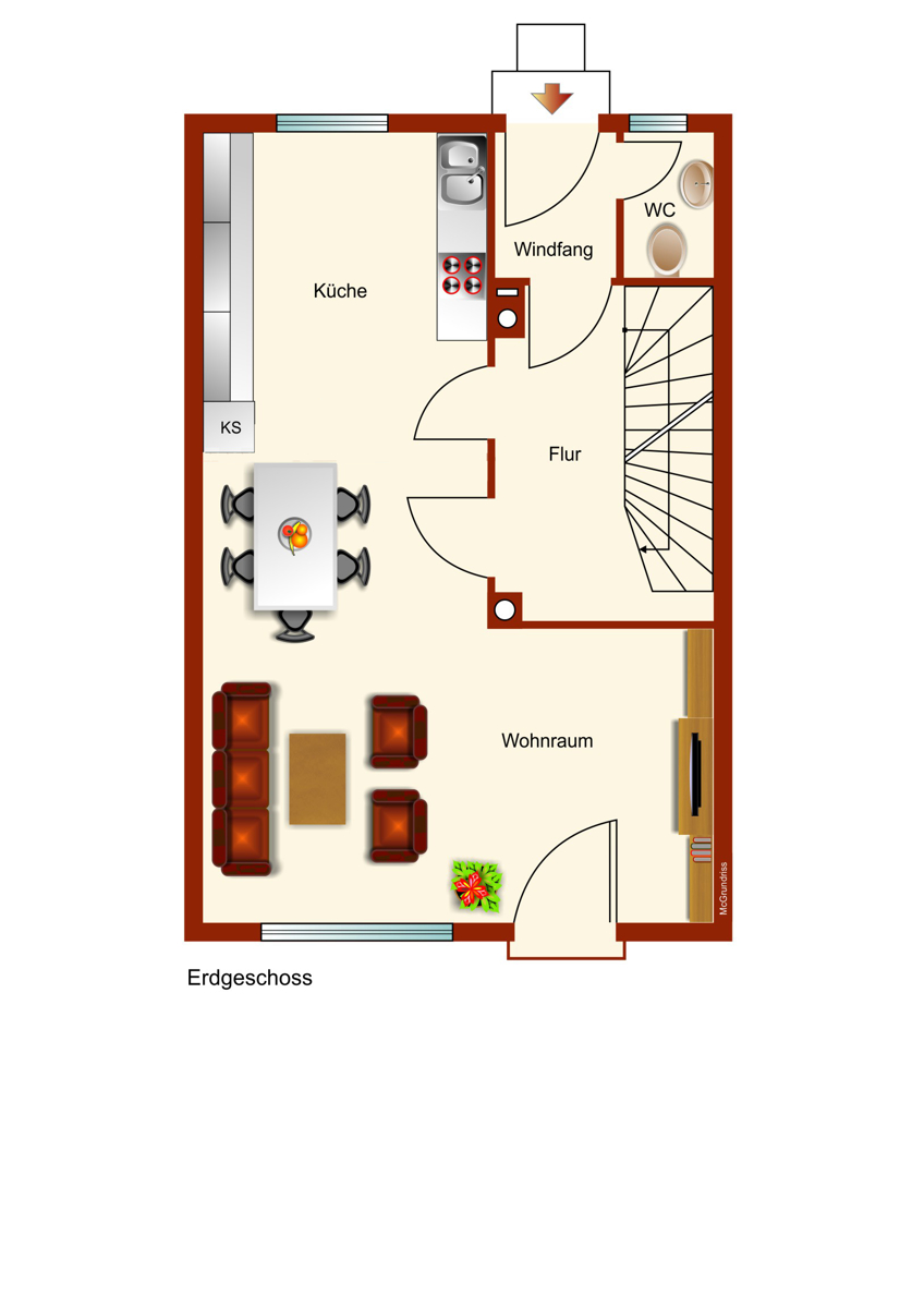 Erdgeschoss Reihenmittelhaus Kaufbeuren