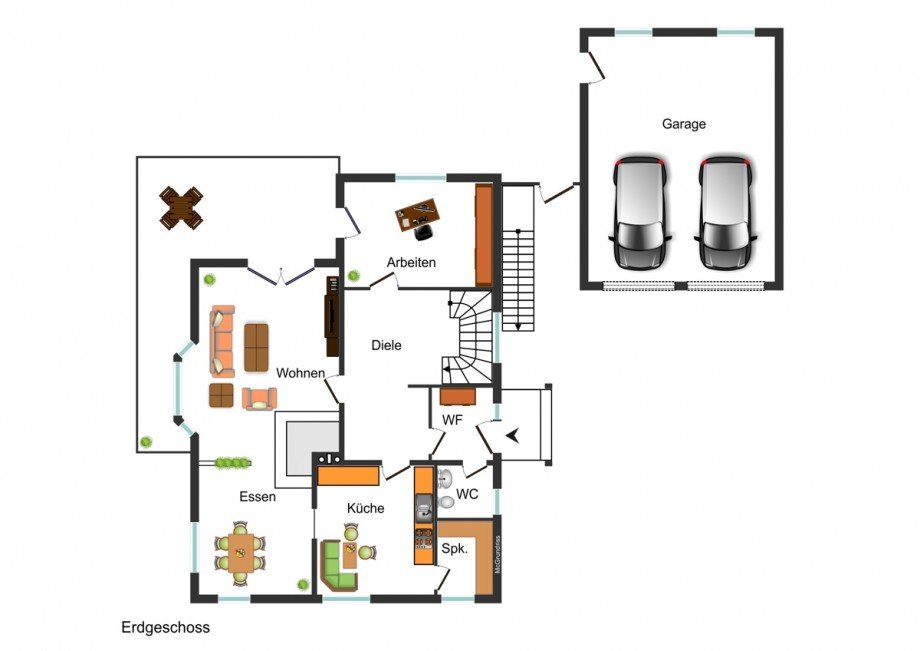Erdgeschoss Einfamilienhaus Kaltental