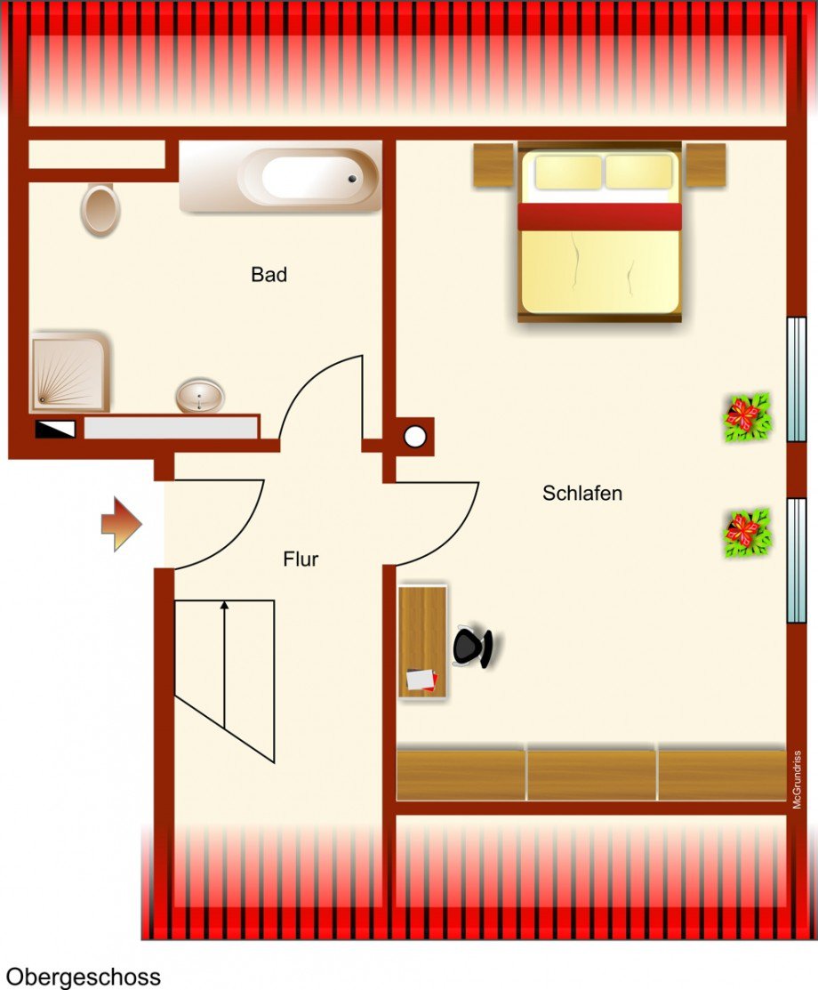 Grundriss DG Maisonettewohnung Kaufbeuren