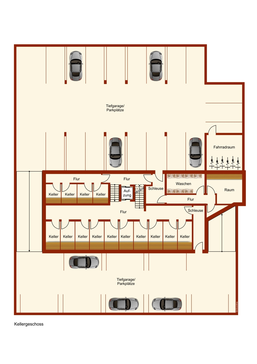 Grundriss Keller Penthousewohnung Kaufbeuren