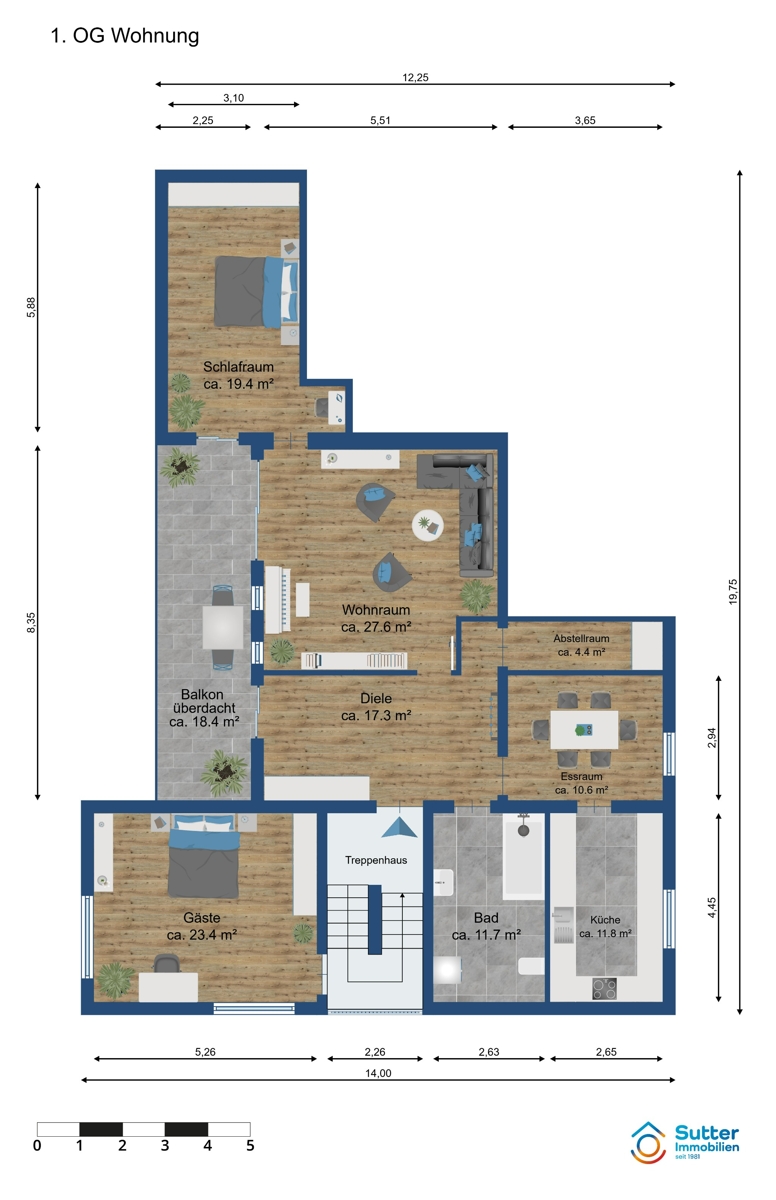 1. OG Mehrfamilienhaus Pforzen