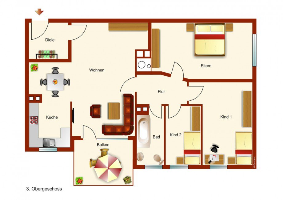 Grundriss Etagenwohnung Kaufbeuren
