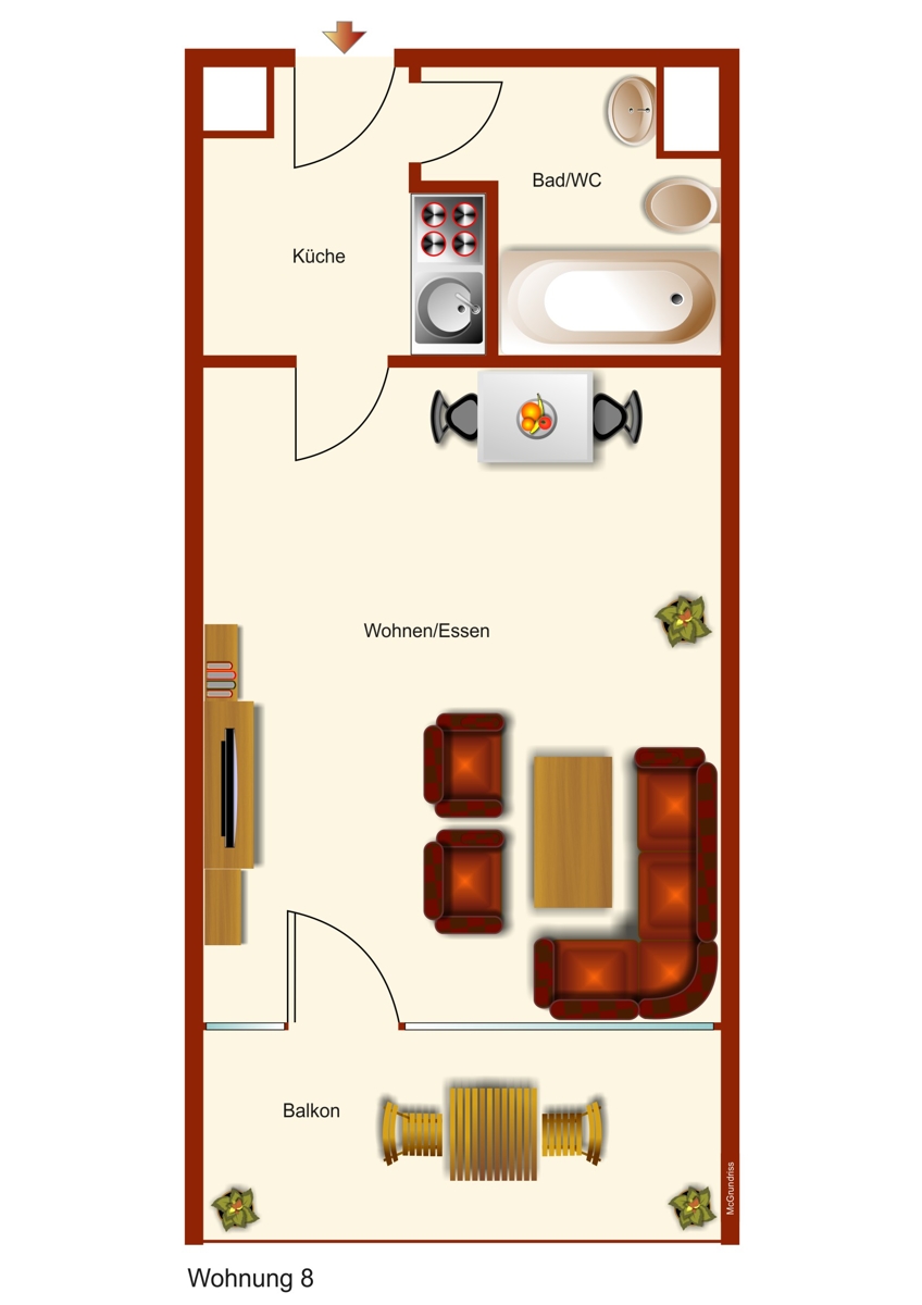 Grundriss Etagenwohnung Bad W�rishofen