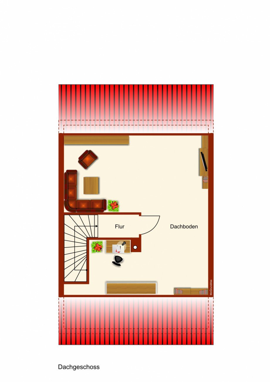Dachgeschoss Reihenmittelhaus Mauerstetten
