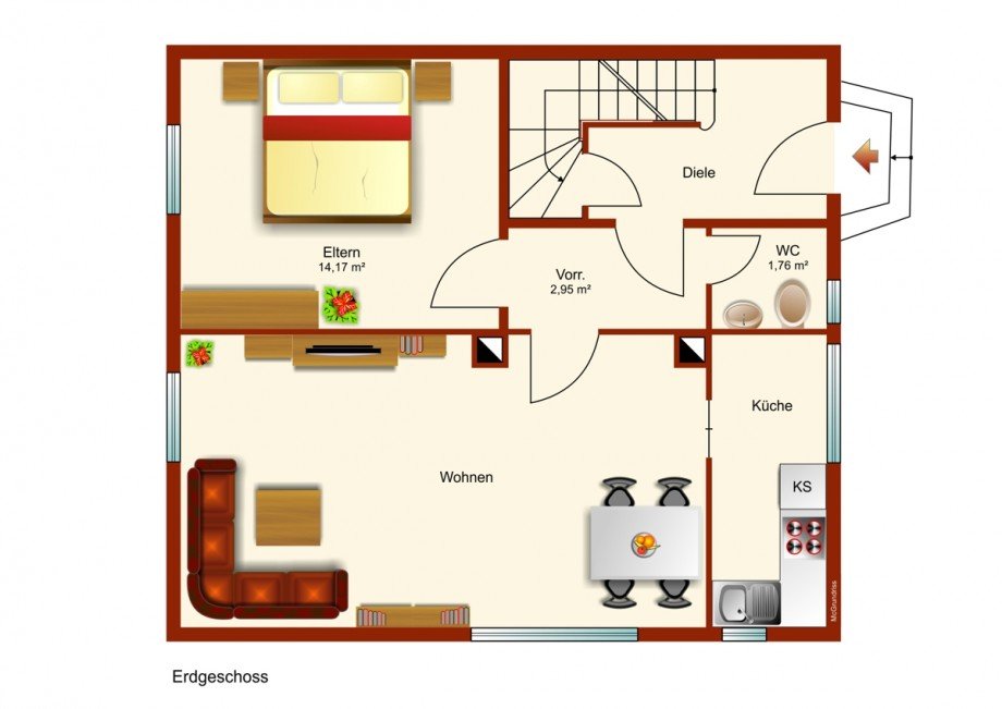 Erdgeschoss Doppelhaush�lfte Kaufbeuren