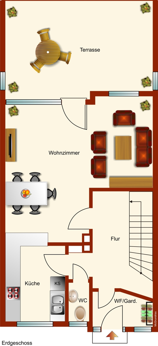 Erdgeschoss Reihenmittelhaus Kaufbeuren