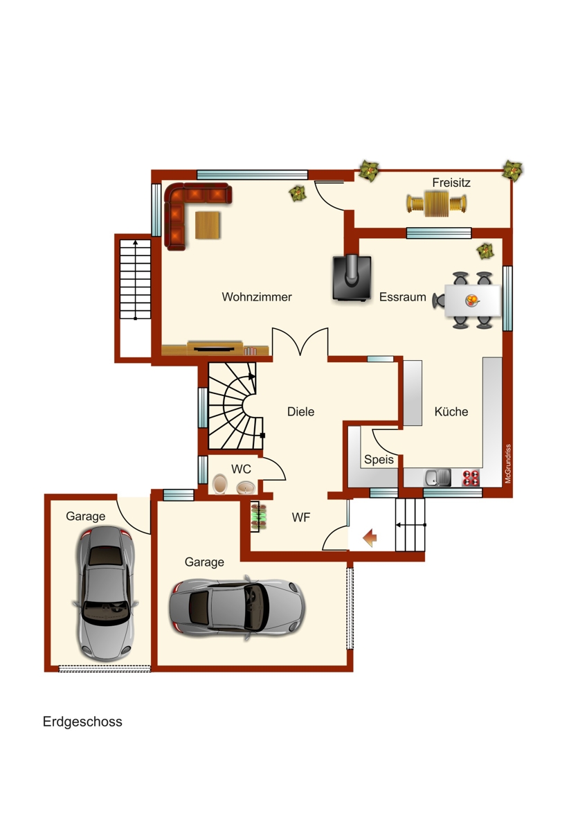Erdgeschoss Einfamilienhaus Mauerstetten