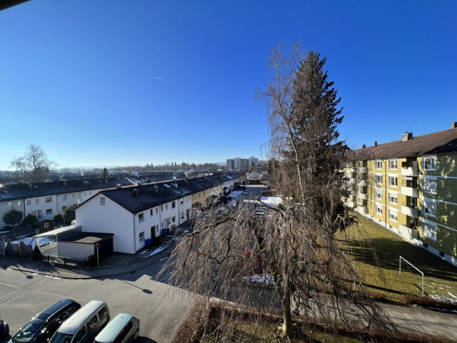 Blick vom Balkon Etagenwohnung Kaufbeuren