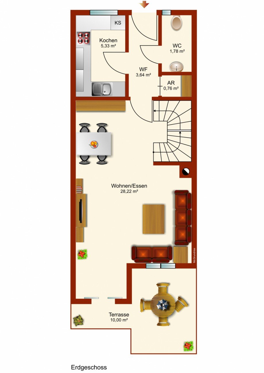 Erdgeschoss Maisonettewohnung Kaufbeuren