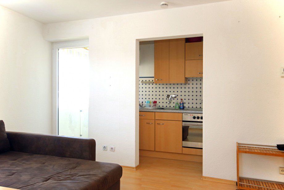 Blick in Kochnische Etagenwohnung Kaufbeuren, Kaufbeuren (Kernstadt)