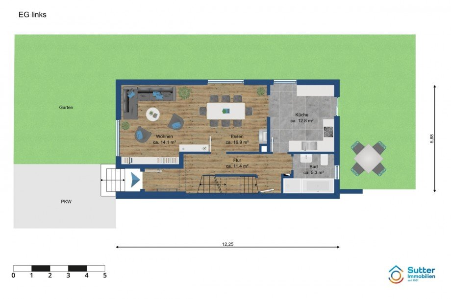 EG links Mehrfamilienhaus Pforzen