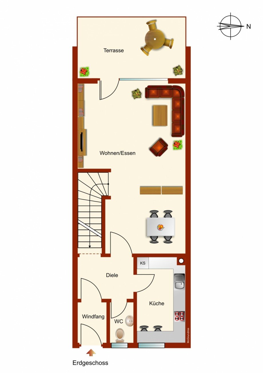 Erdgeschoss Doppelhaush�lfte Buchloe