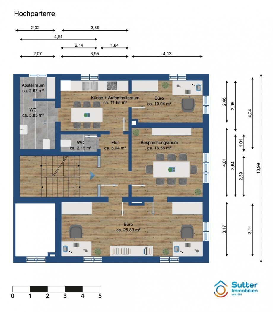 Grundriss B�rofl�che Kaufbeuren