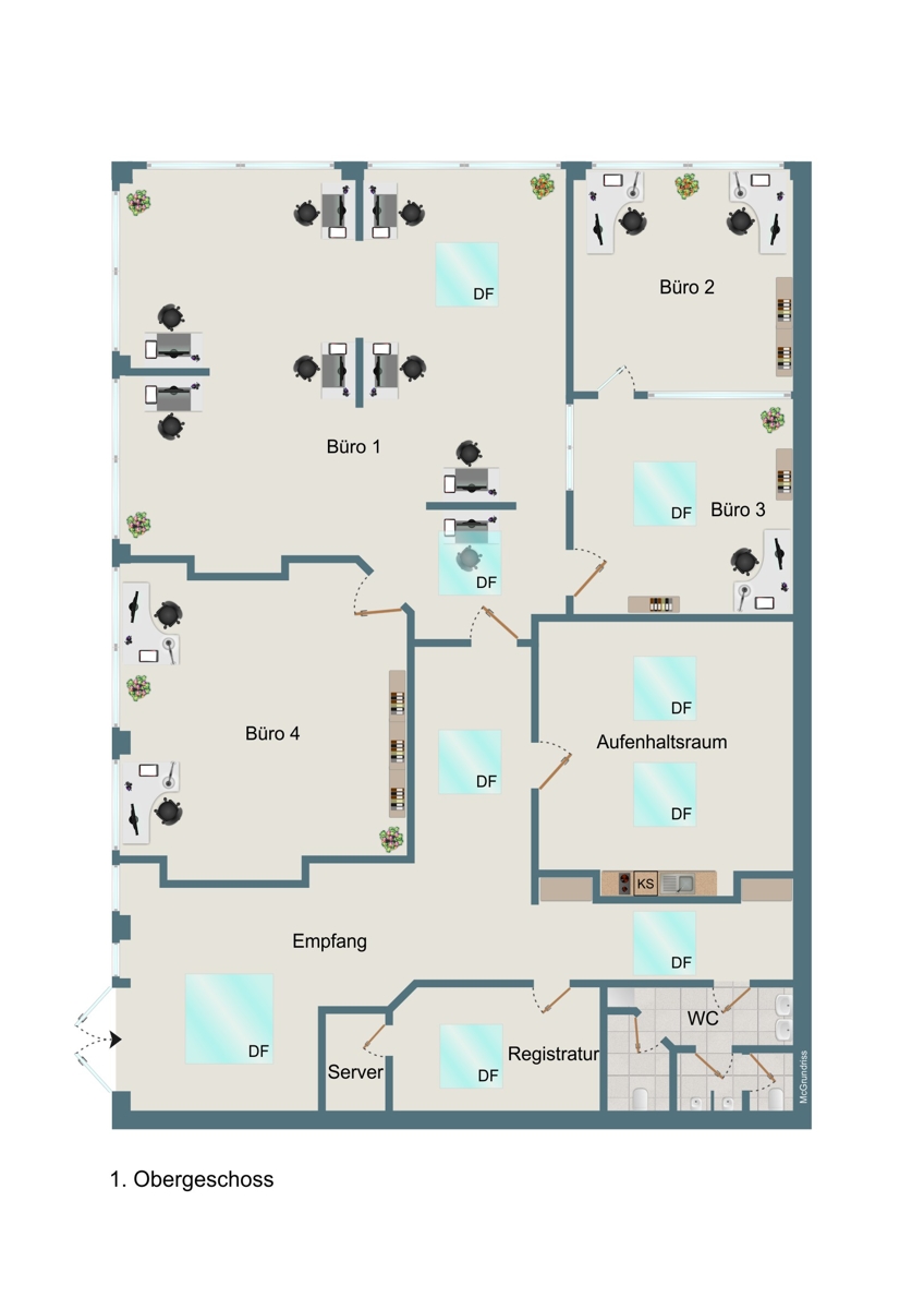 Grundriss B�rofl�che Kaufbeuren