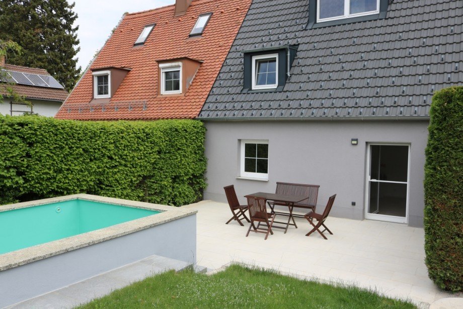 Terrasse Doppelhaush�lfte Kaufbeuren