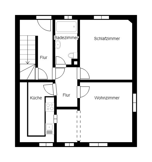 Obergeschoss Doppelhaush�lfte Mauerstetten