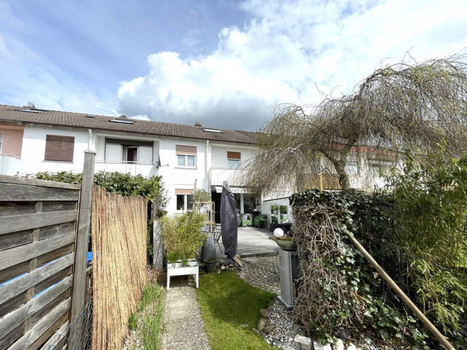 Blick in den Garten Reihenmittelhaus Kaufbeuren