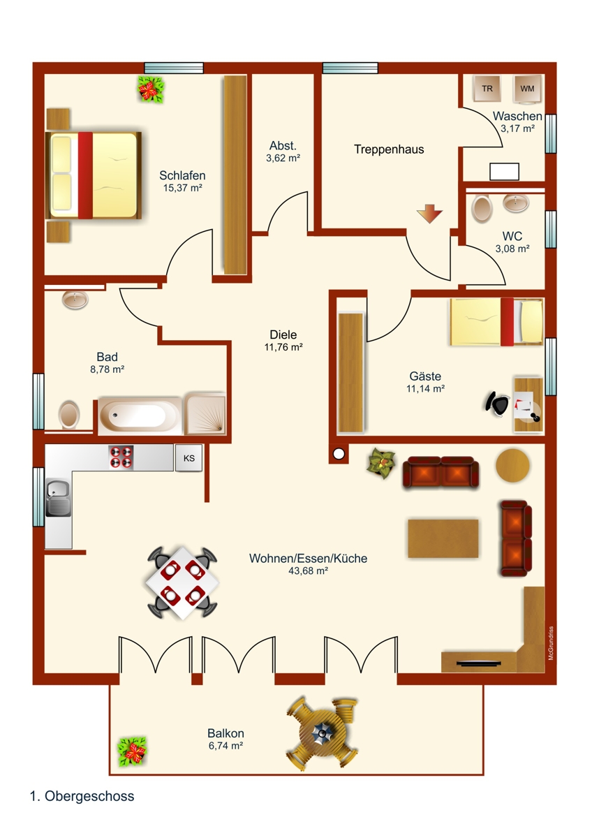 Grundriss Etagenwohnung Marktoberdorf