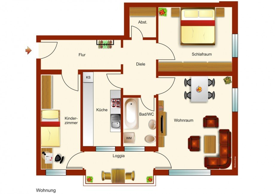 Grundriss Etagenwohnung Kaufbeuren